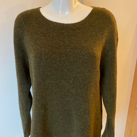 Genser grønn WEEKDAY wish knit sweater ullblanding