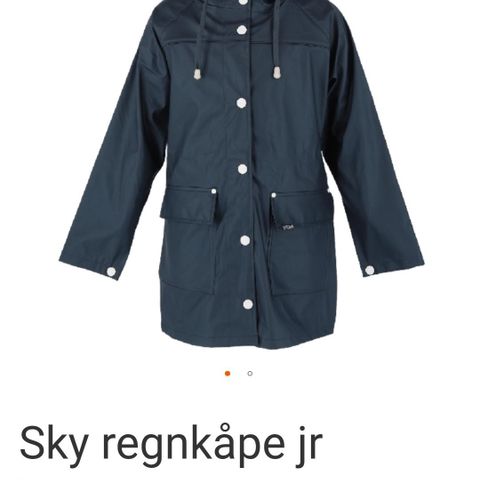 Ubrukt regnkåpe/lang regnjakke til jente