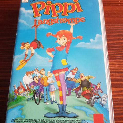 Pippi Langstrømpe tegnefilm vhs