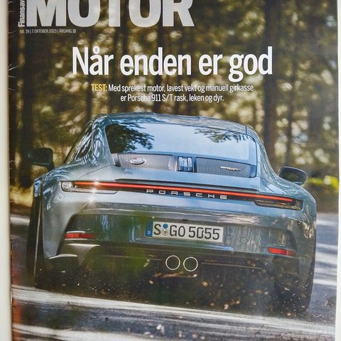 Biltidsskrift om Porsche 911 - Motor nr. 39 - 7 okt. 2023 - car magazine