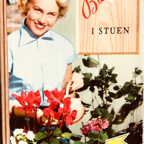 Vintage. Einar Sjøbeck: Blomster i stuen (1957)