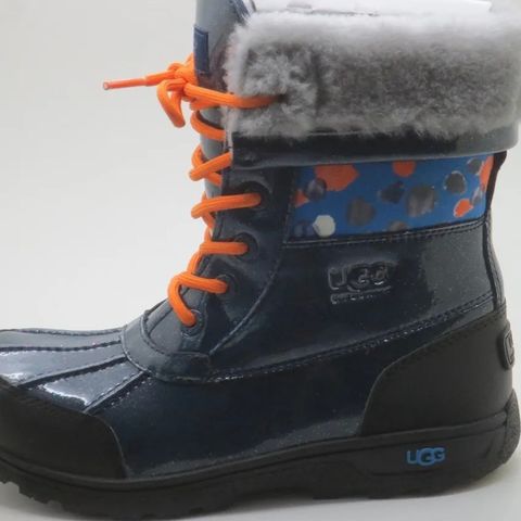 NIB UGG Australia Kids Butte II Navy Patent Waterproof Winter Boots Eu36