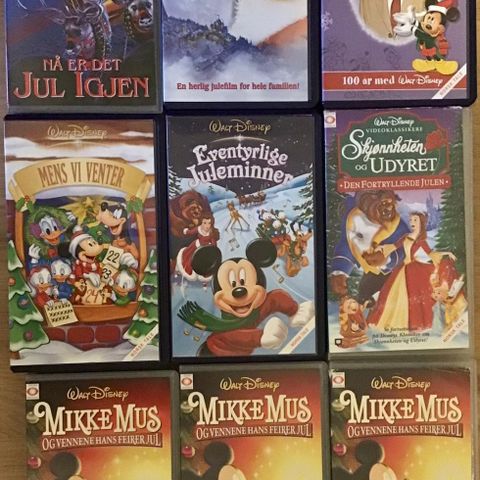 Disney Jul Vhs samling  🔥🔥ny priser!!