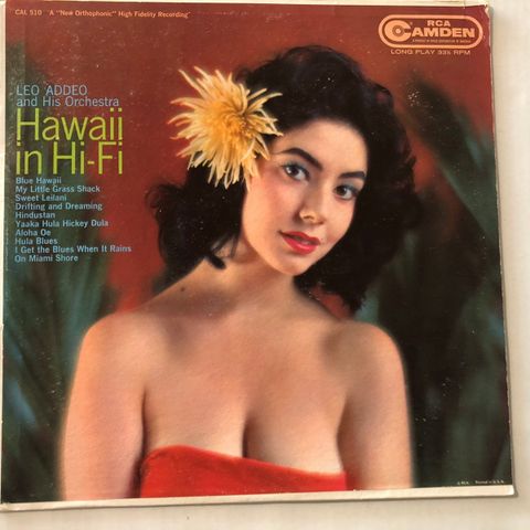 LEO ADDEO AND HIS ORCHESTRA / HAWAII IN HI-FI - VINYL LP