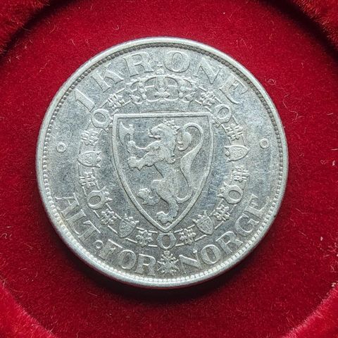 1 Krone fra 1916 Haakon VII Kv. 1+/01