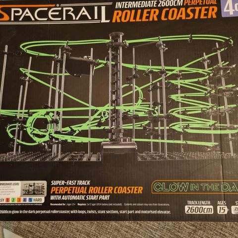 Ny SpaceRail Roller Coaster Glow in the dark