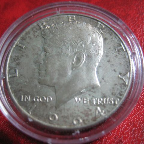 1/2 dollar  usa 1964 sølv Kennedy unc