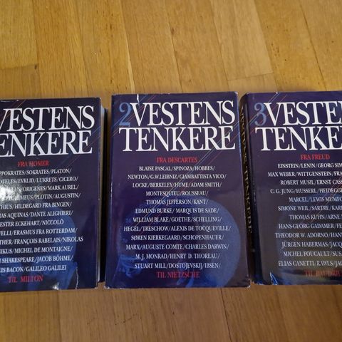 Vestens tenkere, bind 1-3, redaktør Trond Berg Eriksen