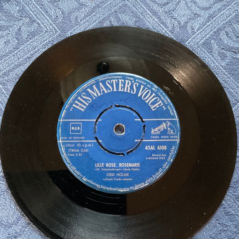 EP/vinyl fra 50-tallet av Odd Holme