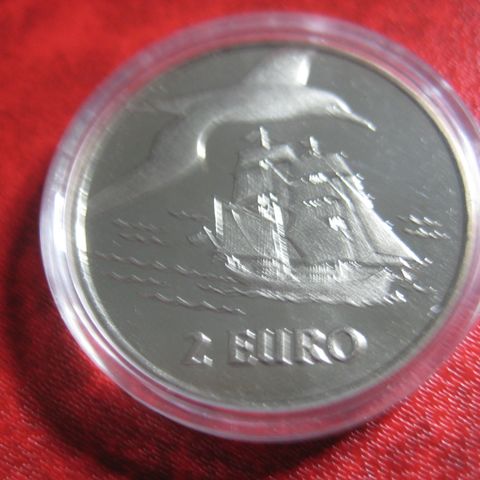 2 Euro 1997  Sail den helder sølv unc proof kv i kapsel