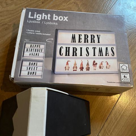LIGHT BOX. Pynt med LED lys.