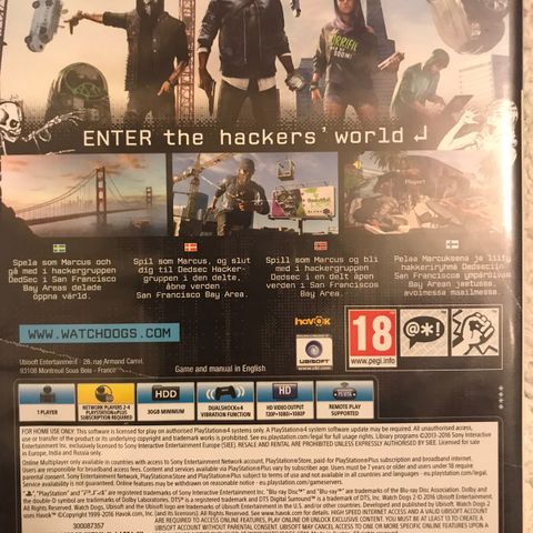 watch dogs 2 ps4