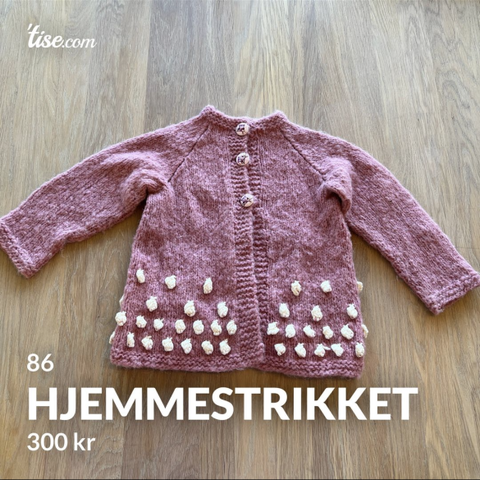 Hjemmestrikket jakke 1-2 år