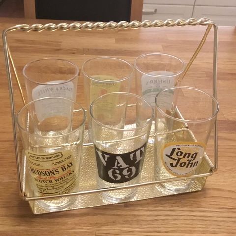 Vintage longdrink glass med stativ