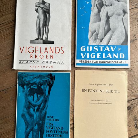 Gustav Vigeland / eldre hefter fra Vigelandsanlegget