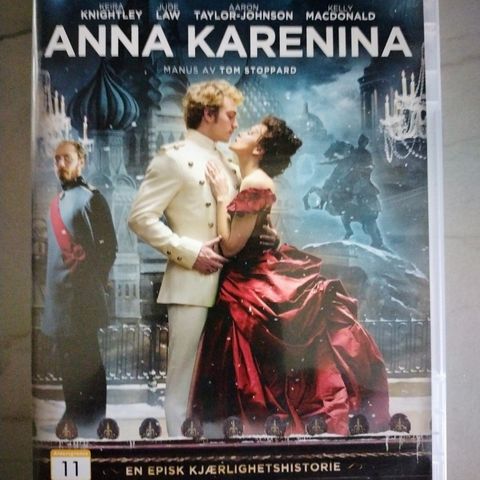 Dvd. Anna Karenina. Drama/Romantikk. Norsk tekst.