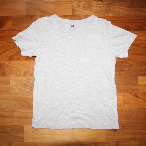 T-skjorte kortermet gutt, grå, str 122/128