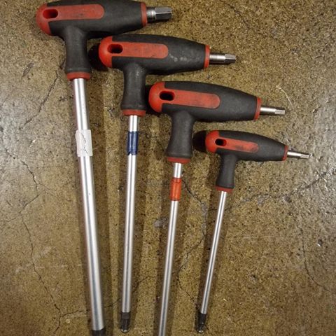 Teng tools sekskantet T-nøkler (mbraco) 4, 5, 6 og 8mm