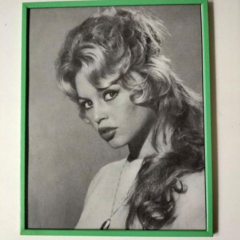 Small Plakater Art. Brigitte Bardot - green - Ltd ed. 01/01