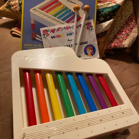 Flott vintage 80-talls  color pipe xylophone