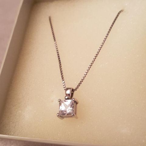 Sølvsmykke 325 med cubic zirkonia