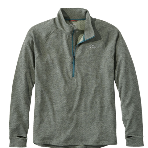 L.L. BEAN  Men's Adventure Grid Fleece, Quarter-Zip