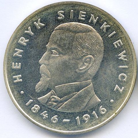 Polen 100 zlotych 1977 Henryk Sienkiewicz .625 sølv NY PRIS