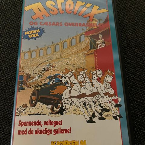 VHS: «Asterix og Cæsars overraskelse» (Egmont, 1989)