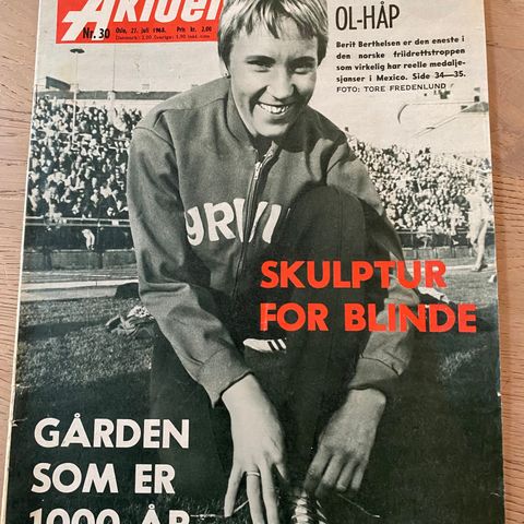 Ukebladet AKTUELL nr 30-1968: OL- håp lengde: Berit Berthelsen