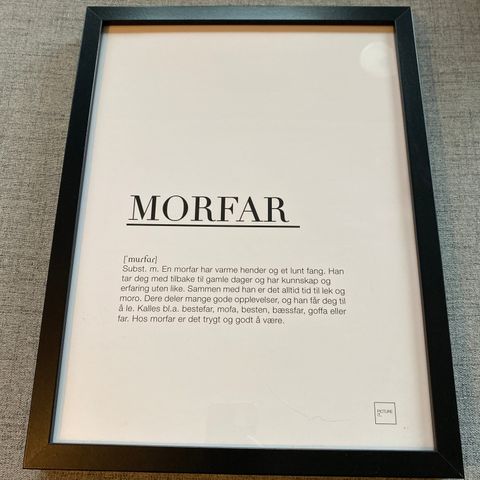 Morfar Poster fra Picture It i Ribba ramme fra Ikea