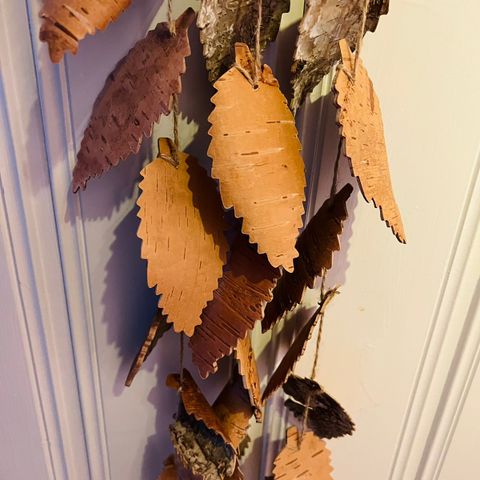 Girlander laget av naturlig bark,Dekorasjon til høst/ Jul,Kremmerhuset