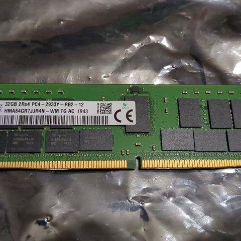 32GB DDR4 ECC 2933MHz RDIMM 2RX4 PC4-2933 (SK Hynix) (24 stk)