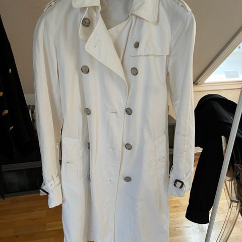 Gucci - Vintage trench coat i bomull- og linblanding