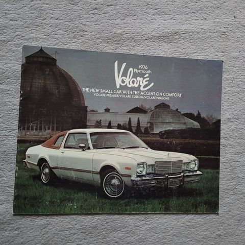 Brosjyre Plymouth Volare 1976