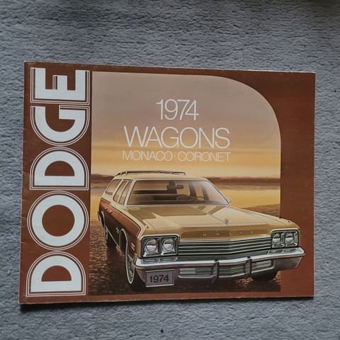 Brosjyre Dodge Monaco og Coronet Wagons 1974