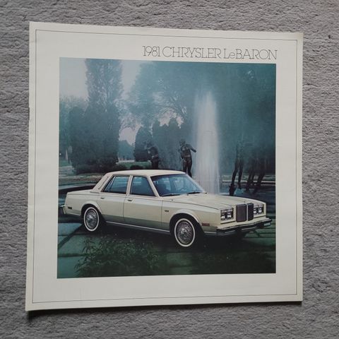 Brosjyre Chrysler LeBaron 1981