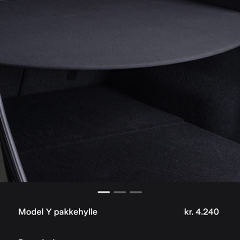 Model Y Pakkehylle