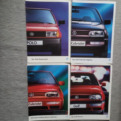 Brosjyre VW Polo og Golf diverse kampanjemodeller