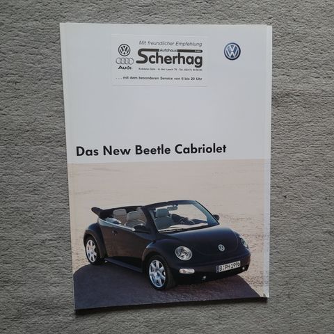 Brosjyre VW New Beetle Cabriolet 2003