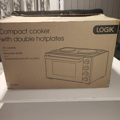 Compact cooker med dobbel kokeplater