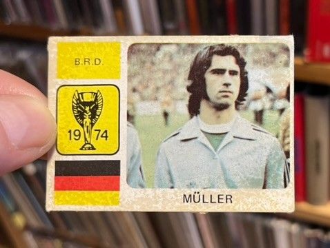 Monty Gum VM 1974 fotballkort Gerd Müller Vest-Tyskland SJELDENT