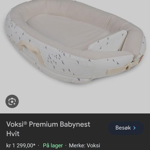 Baby nest voksi hvit