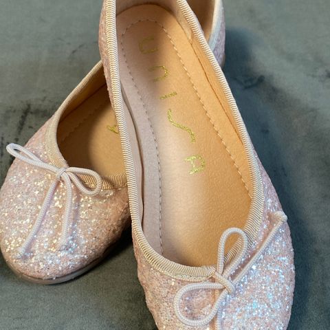 Unisa ballerinasko, rosa med glitter