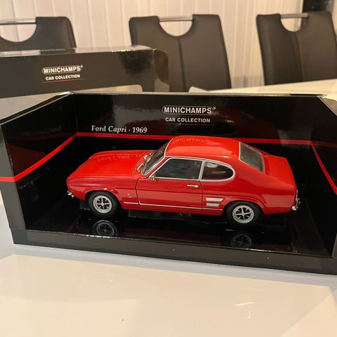 Super Flott Modell/Samleobjekt/Minichamps/Ford Capri 1969 scala 1:18