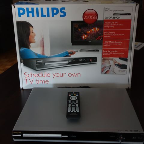 Philips HDD DVD spiller / opptaker -  DVDR 3590H , 250GB