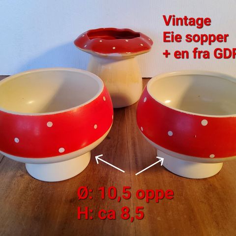 Vintage Eie sopper + GDR sopp  En Eie-sopp er solgt!