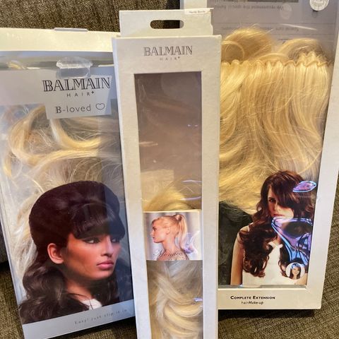 Diverse løshår / extension til blondt hår fra Balmain hair