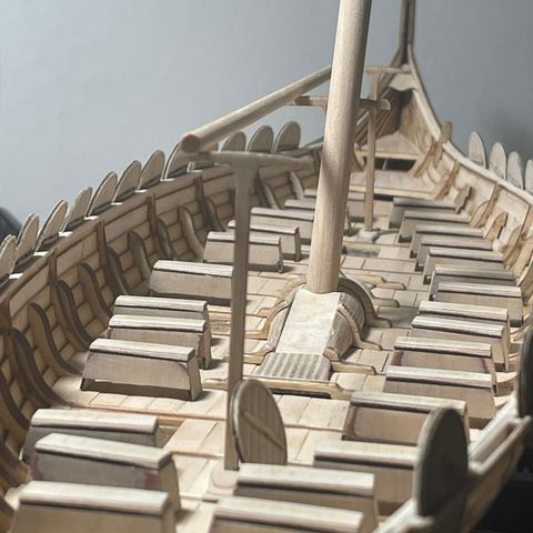 Håndlaget Viking Drakkar Ship ultra detaljert 1:40 model