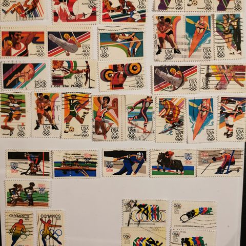40 OL frimerker fra USA