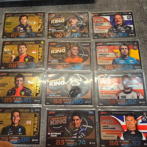 2023 F1 Topps Turbo Attax Kort. Eksklusive og Sjeldne.